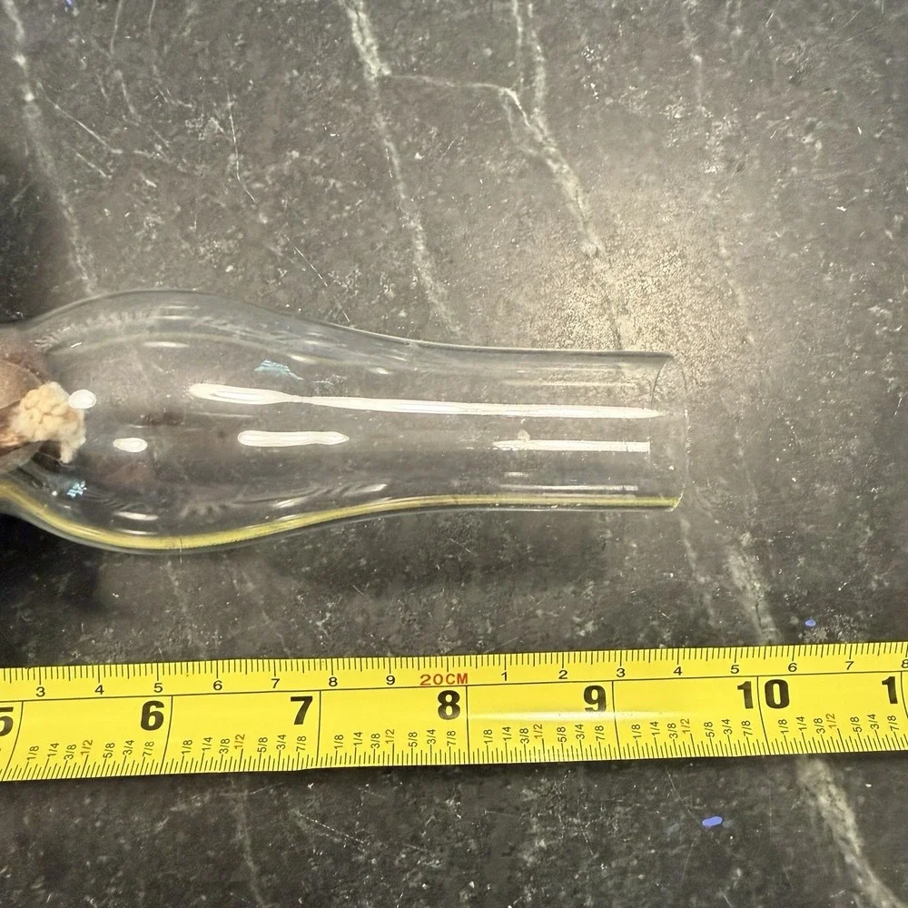 Antique Pink Diamond Miniature Kerosene Oil Lamp Clear Shade Brass Pat 1877 9.5